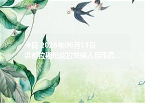 今日 2026年06月11日 洪都拉斯伦皮拉兑换人民币最新汇率行情