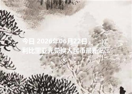 今日 2026年06月22日 利比里亚元兑换人民币最新汇率行情
