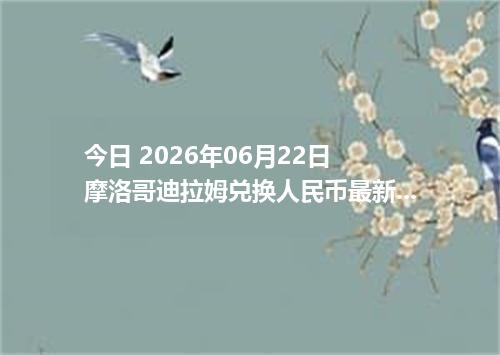 今日 2026年06月22日 摩洛哥迪拉姆兑换人民币最新汇率行情