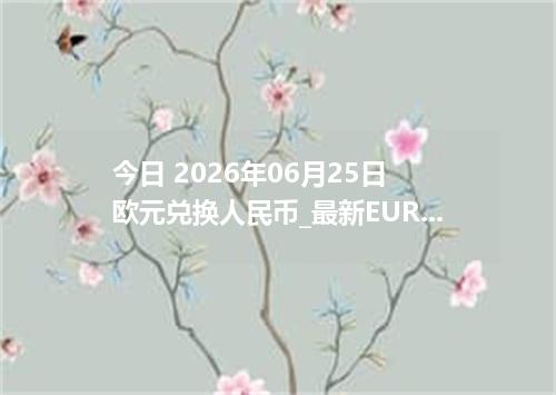 今日 2026年06月25日 欧元兑换人民币_最新EUR汇率行情