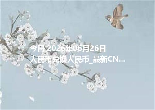 今日 2026年06月26日 人民币兑换人民币_最新CNY汇率行情