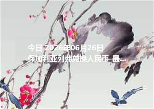 今日 2026年06月26日 保加利亚列弗兑换人民币_最新BGN汇率行情