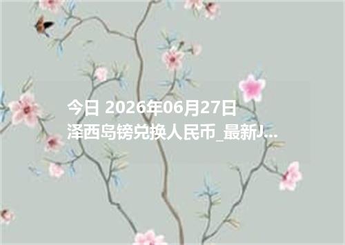 今日 2026年06月27日 泽西岛镑兑换人民币_最新JEP汇率行情