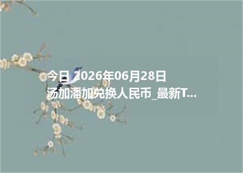 今日 2026年06月28日 汤加潘加兑换人民币_最新TOP汇率行情