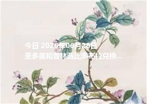 今日 2026年06月28日 圣多美和普林西比多布拉兑换人民币_最新STN汇率行情