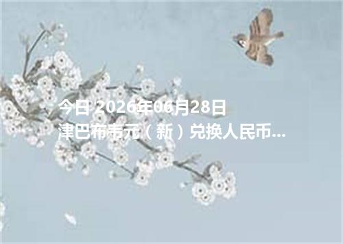 今日 2026年06月28日 津巴布韦元（新）兑换人民币_最新ZWG汇率行情