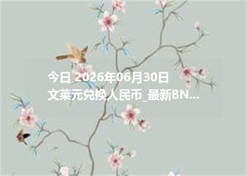 今日 2026年06月30日 文莱元兑换人民币_最新BND汇率行情