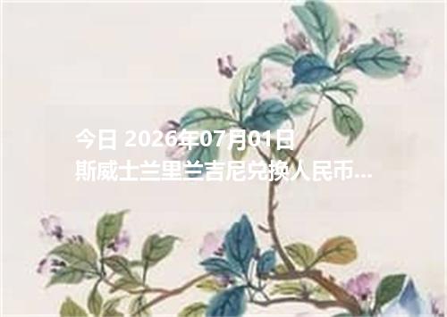 今日 2026年07月01日 斯威士兰里兰吉尼兑换人民币_最新SZL汇率行情