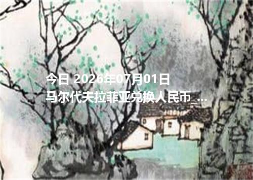 今日 2026年07月01日 马尔代夫拉菲亚兑换人民币_最新MVR汇率行情