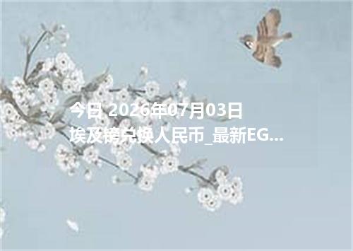 今日 2026年07月03日 埃及镑兑换人民币_最新EGP汇率行情