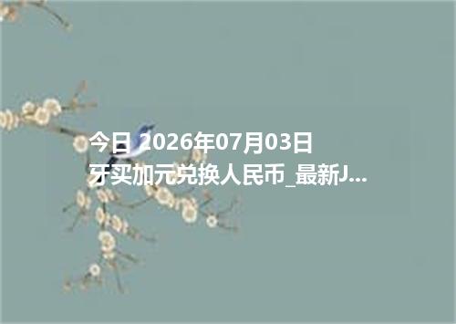 今日 2026年07月03日 牙买加元兑换人民币_最新JMD汇率行情